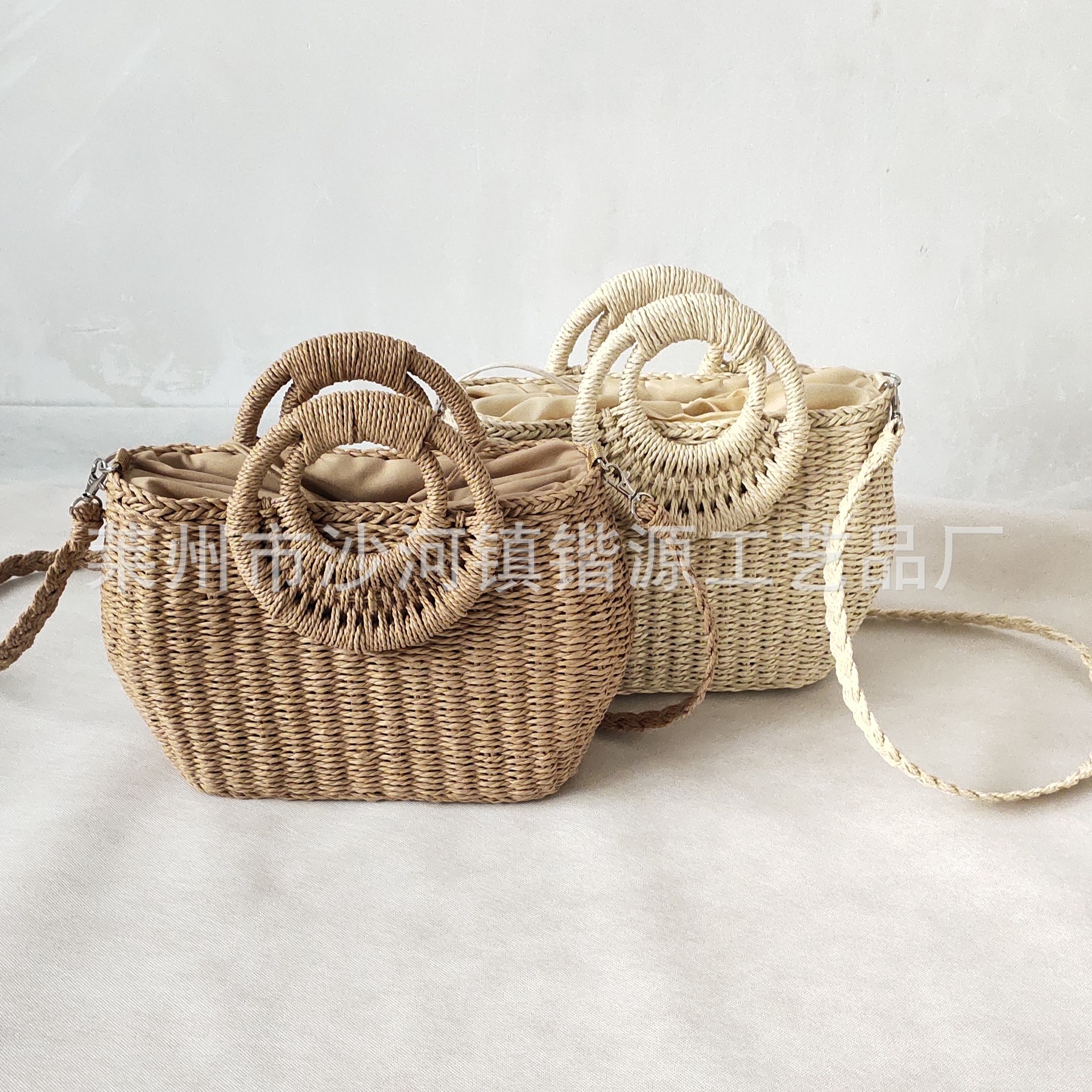 Casual single shoulder bag straw woven women's bag vacation woven handbag beach bag crossbody small bag casual