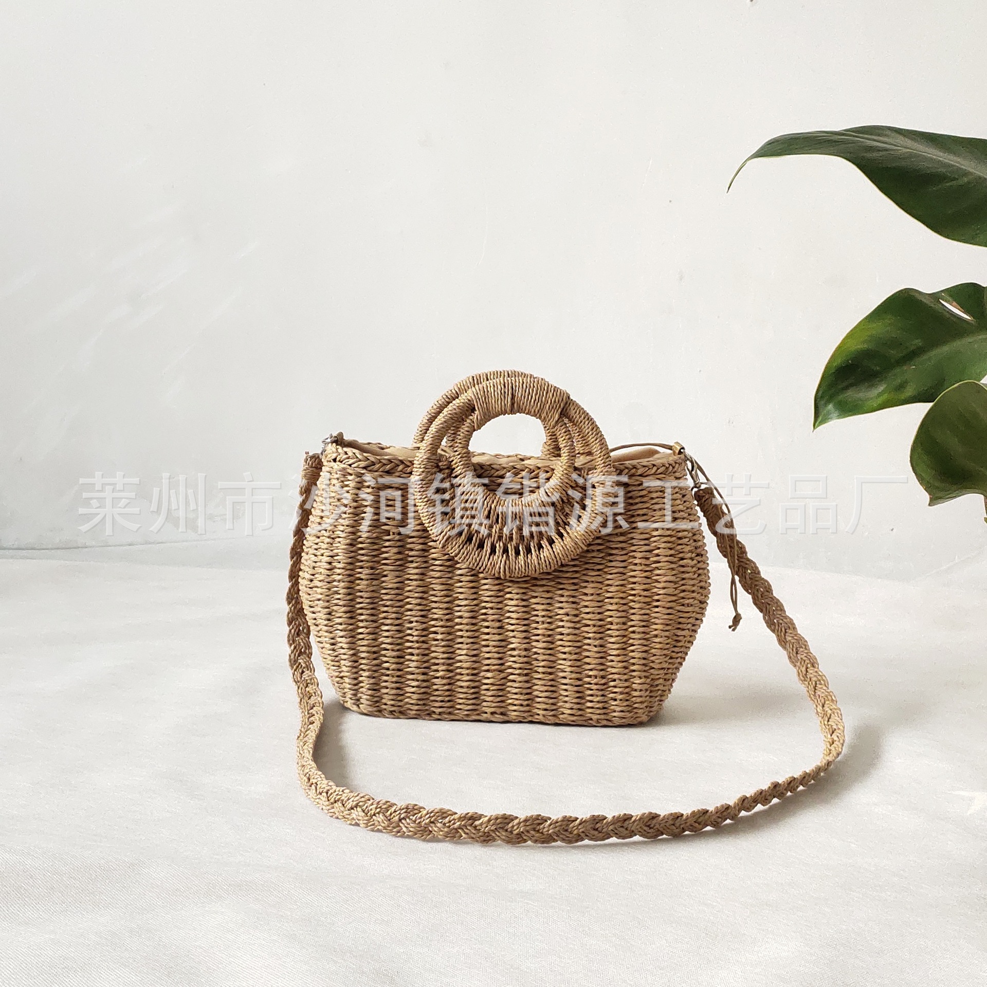 Casual single shoulder bag straw woven women's bag vacation woven handbag beach bag crossbody small bag casual