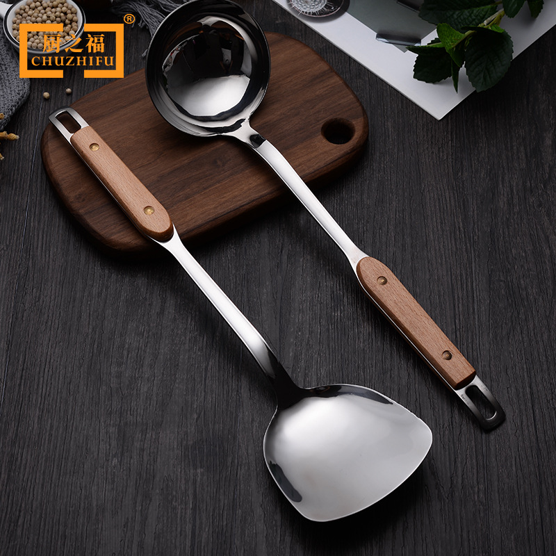 Stainless steel spoon, spatula, slotted spoon, daily kitchen supplies, kitchenware set, kitchen tools