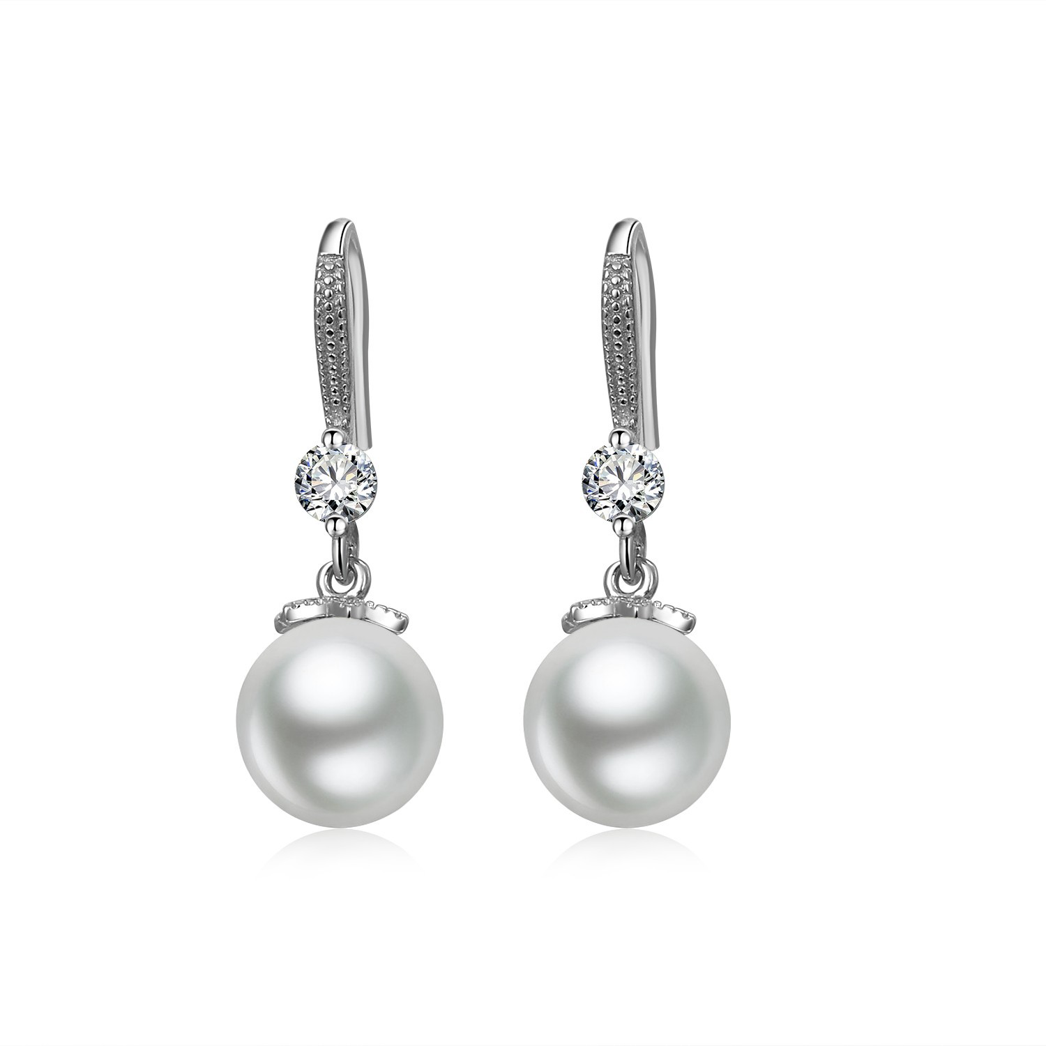 Pearl earrings for women, earrings, earrings, white copper silver-plated 2019 new style earrings