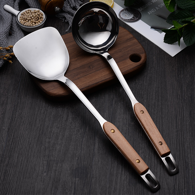 Stainless steel spoon, spatula, slotted spoon, daily kitchen supplies, kitchenware set, kitchen tools