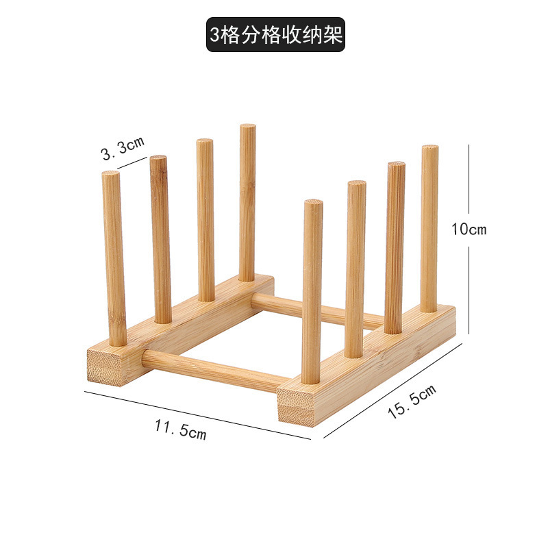 Kitchen dish rack, cup rack, supermarket display storage rack, engraving available, simple bamboo dish drying rack