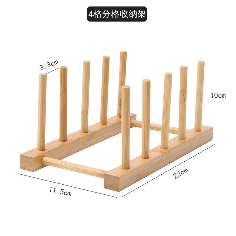 Kitchen dish rack, cup rack, supermarket display storage rack, engraving available, simple bamboo dish drying rack