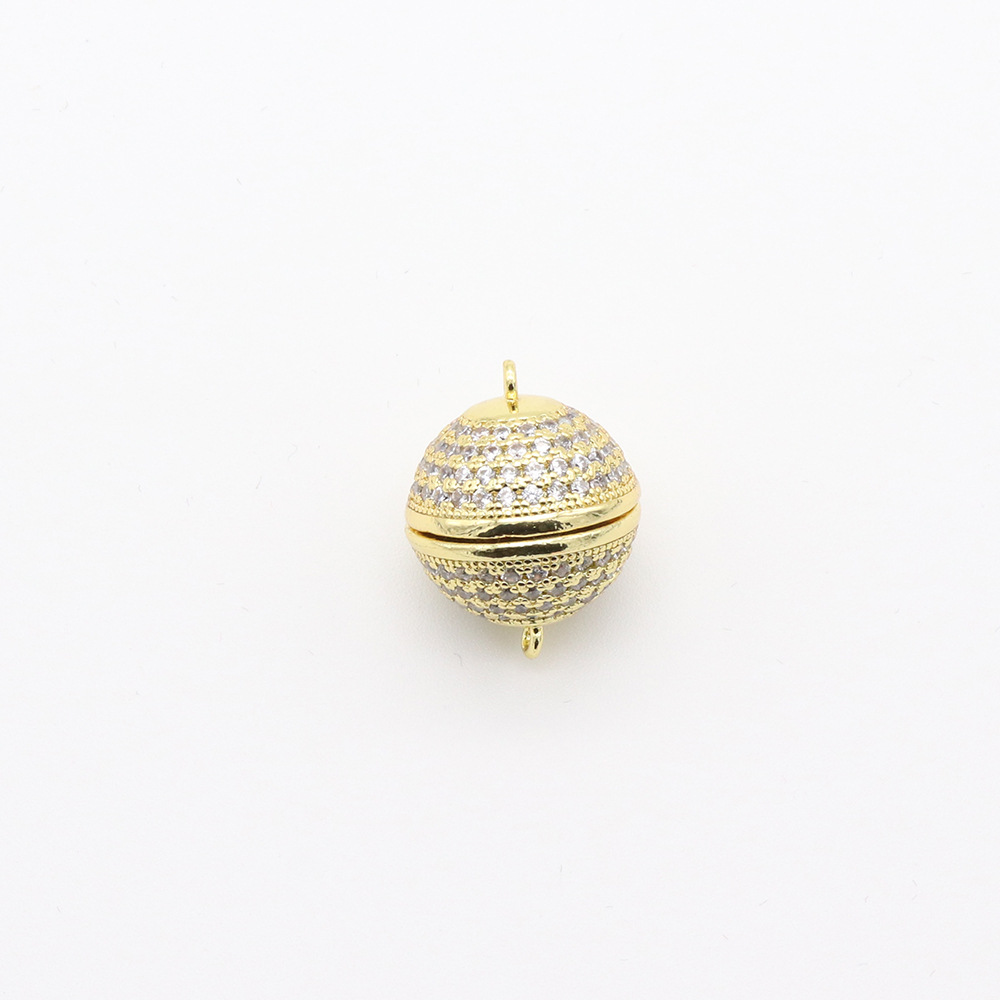 8-16mm gold plated micro-set zircon magnetic buckle, colored diamond white diamond bracelet necklace handmade DIY accessories