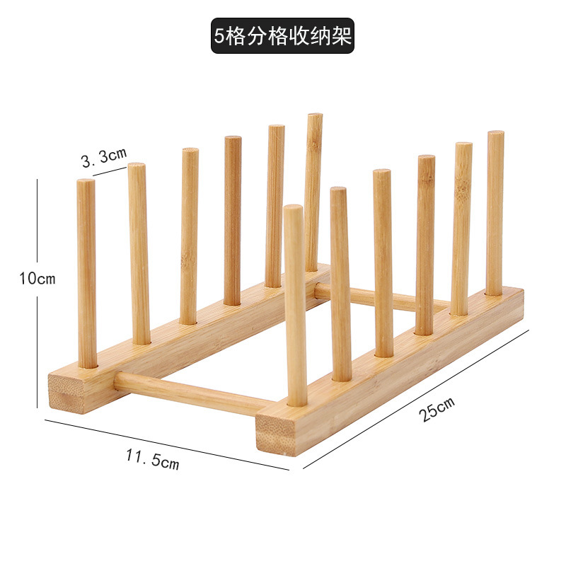 Kitchen dish rack, cup rack, supermarket display storage rack, engraving available, simple bamboo dish drying rack