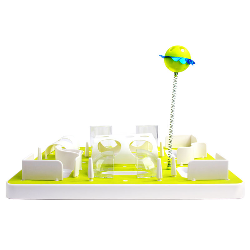 AMZAFP Pet Toy DIY Cat Food Play Maze Cat Toy Tearing Training Supplies