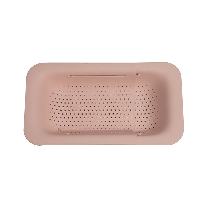 【Hedou】Drain basket, sink drain hanger, expandable plastic vegetable washing basket, kitchen supplies