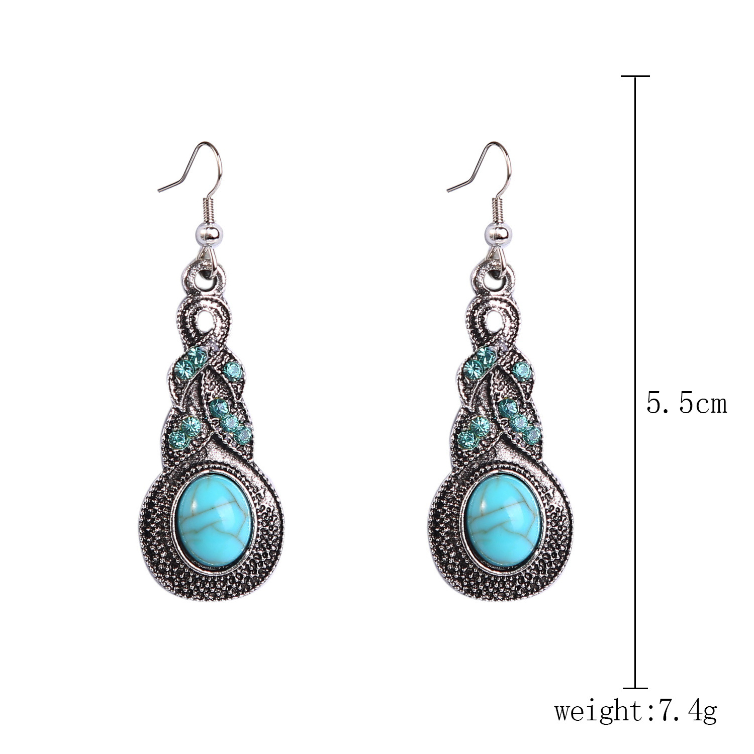 Turquoise earrings turquoise earring set Bohemian vintage earrings