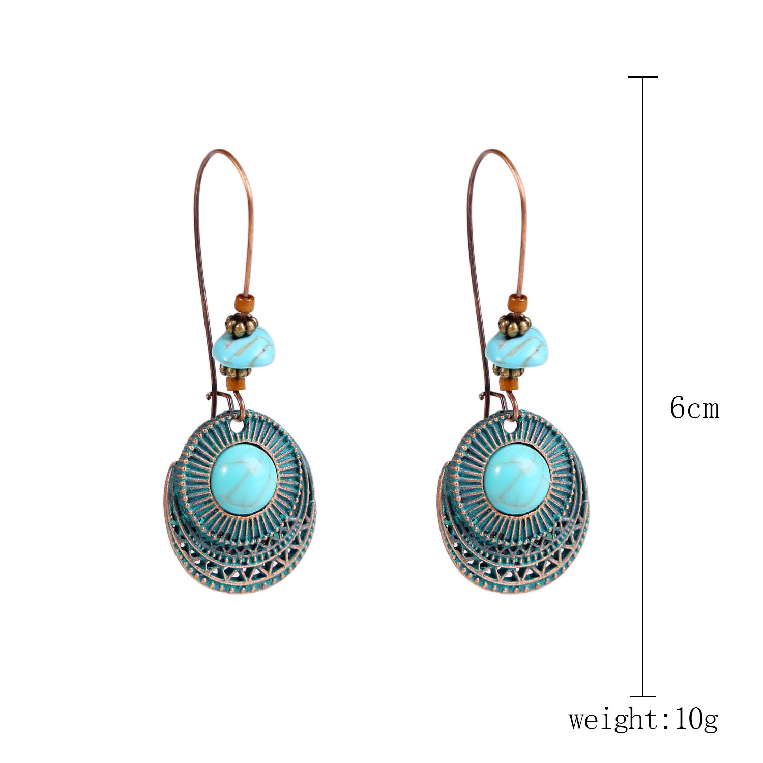Turquoise earrings turquoise earring set Bohemian vintage earrings