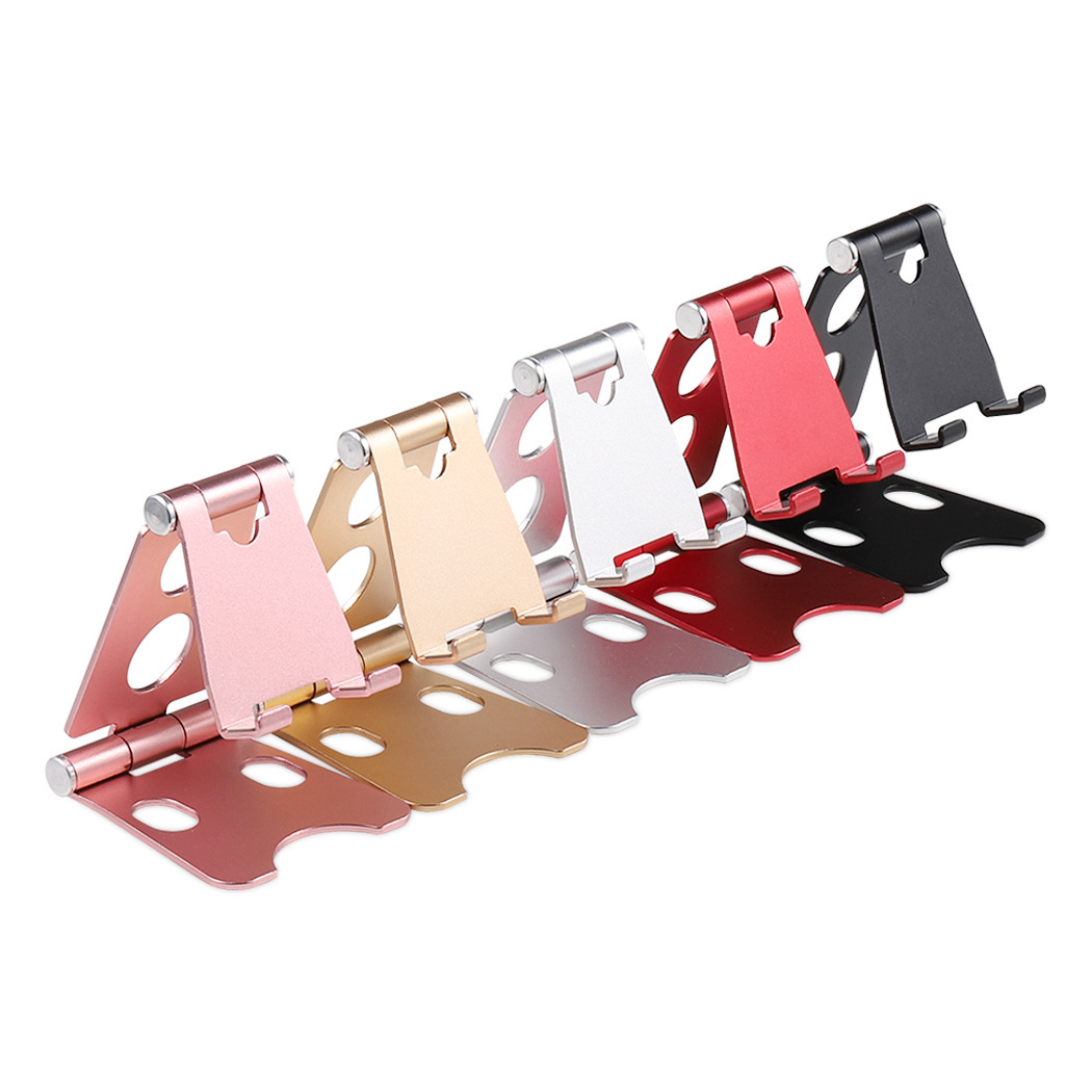 Aluminum alloy folding phone stand ultra-thin metal adjustable tablet live streaming stand gift
