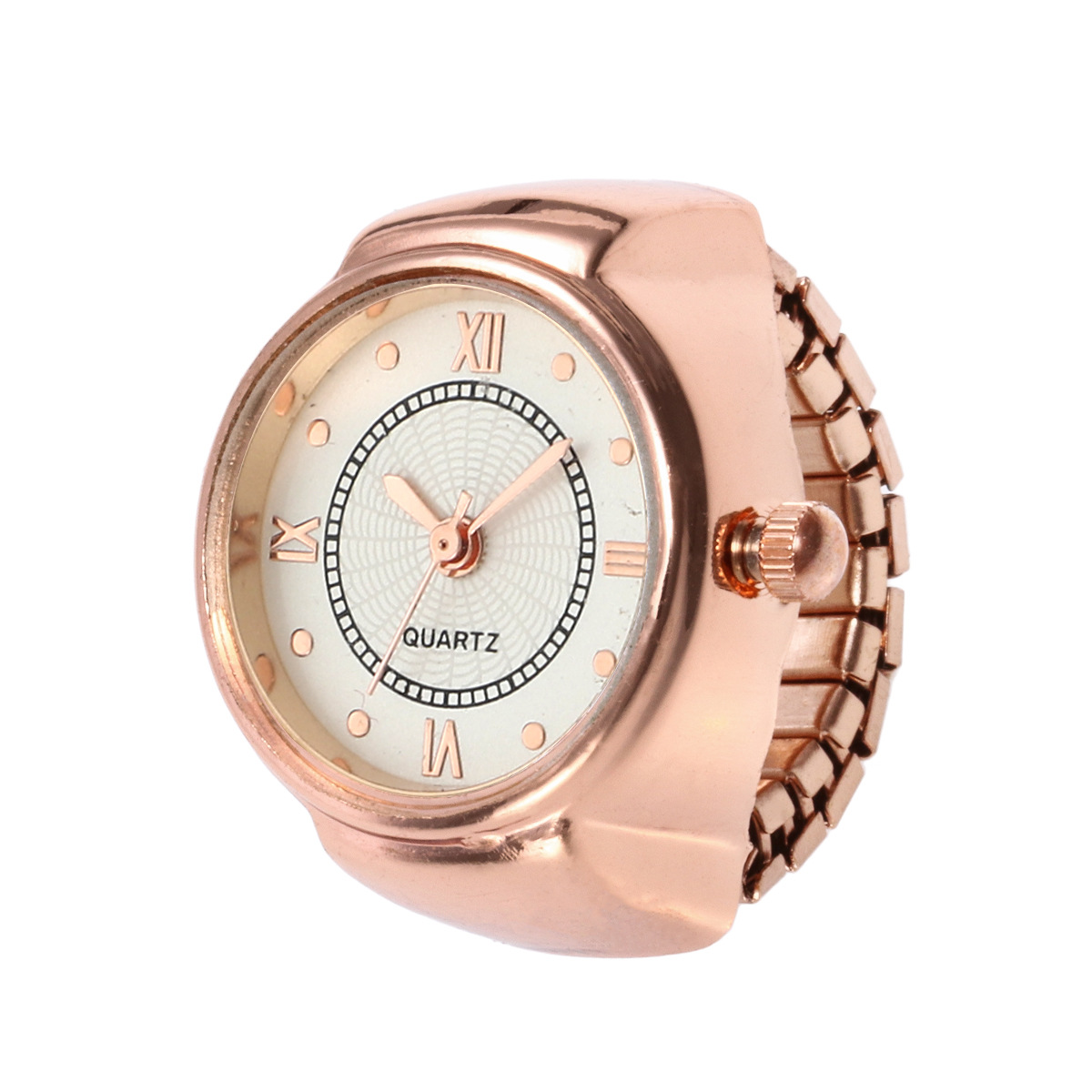 New Ring Watch Gold Rose Gold Roman Elegant Finger Watch