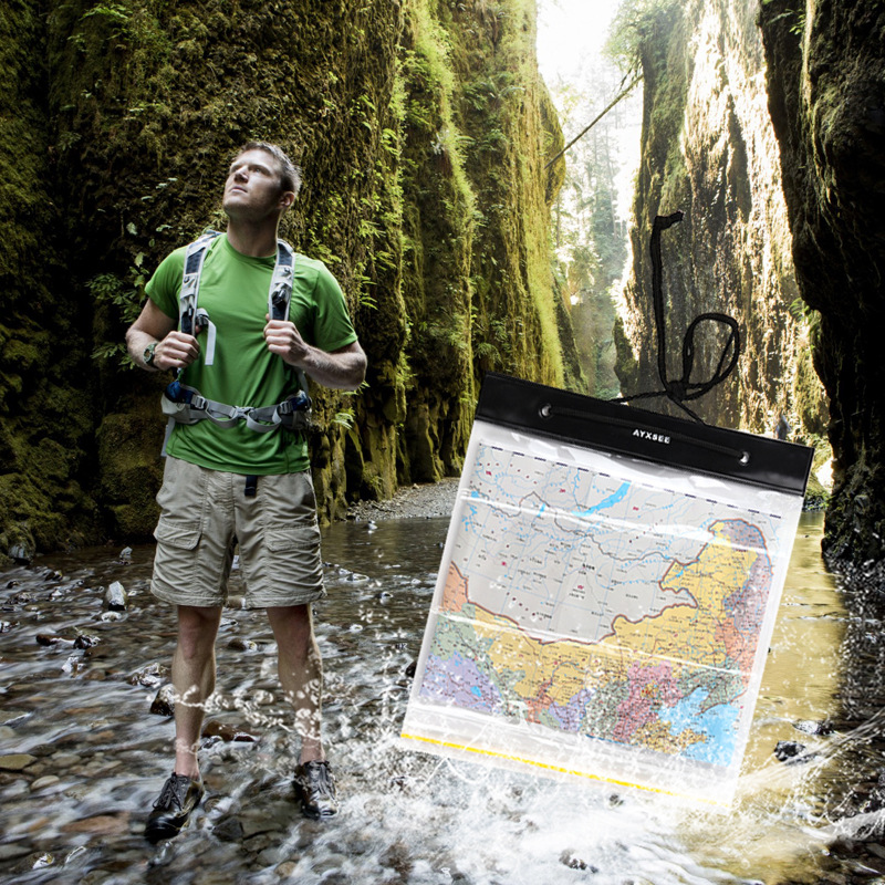 AYXSEE Outdoor Training Water-Repellent Map Bag Plastic Ziplock Bag Transparent Stationery Bag PVC Plastic Thick 20 Silk