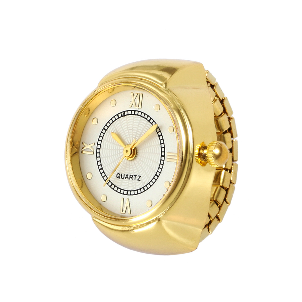 New Ring Watch Gold Rose Gold Roman Elegant Finger Watch