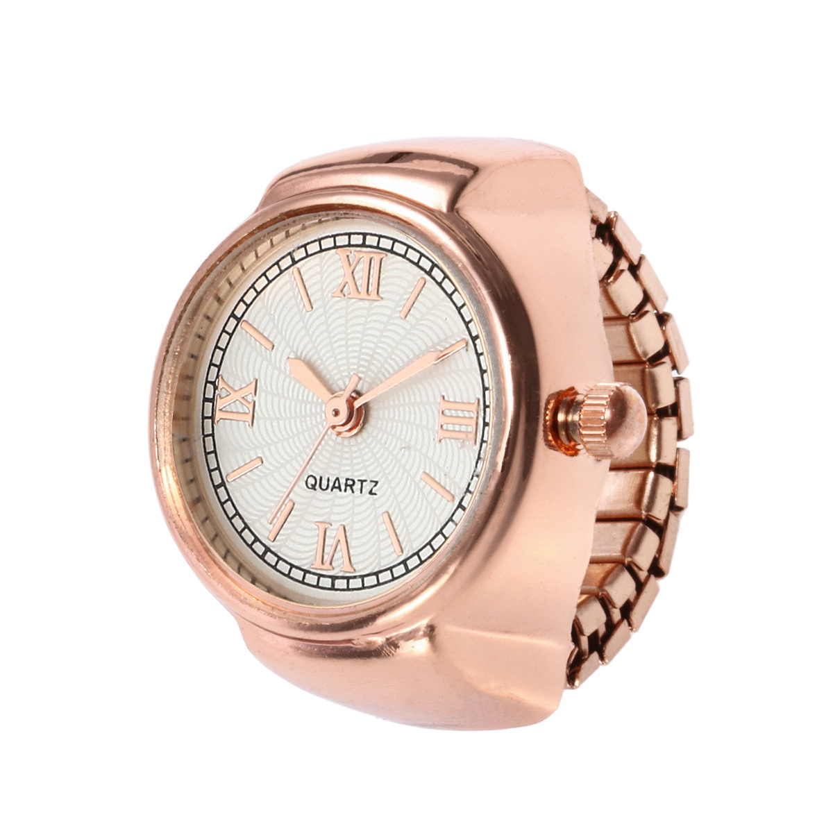 New Ring Watch Gold Rose Gold Roman Elegant Finger Watch