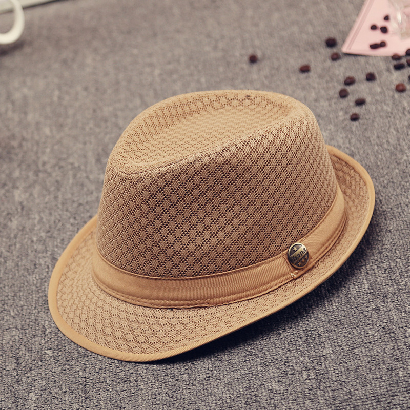 Hat 2022 Summer Men and Women Can Wear Outdoor Sun Protection Sun Hat Mesh Small Fedora