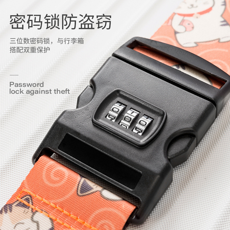 Travel TSA Customs Lock Seat Belt Suitcase Tie Luggage Strap Packing Belt