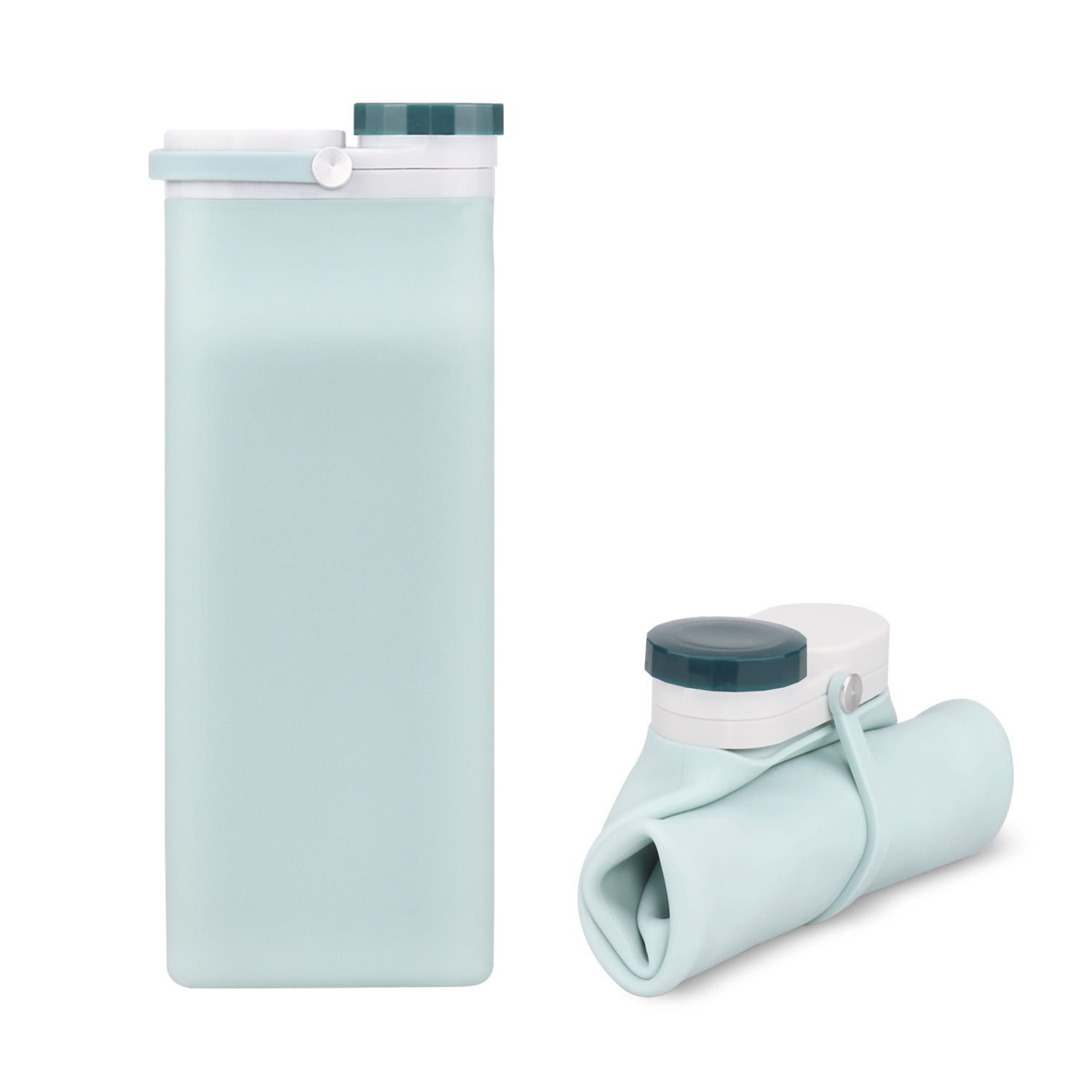 Outdoor sports portable silicone foldable water cup Nordic simple travel large capacity milk bottle gift