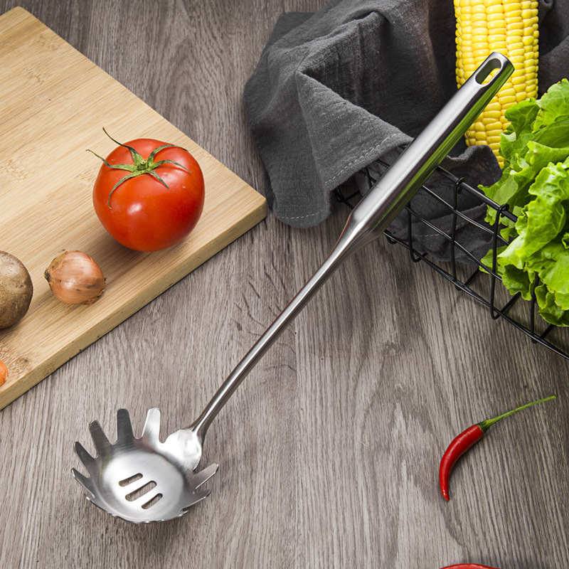 Stainless Steel Kitchen Utensils Spatula Soup Spoon Frying Spatula Slotted Spoon Heat Insulation Anti-Scald Kitchen Utensils Kitchen Frying Set