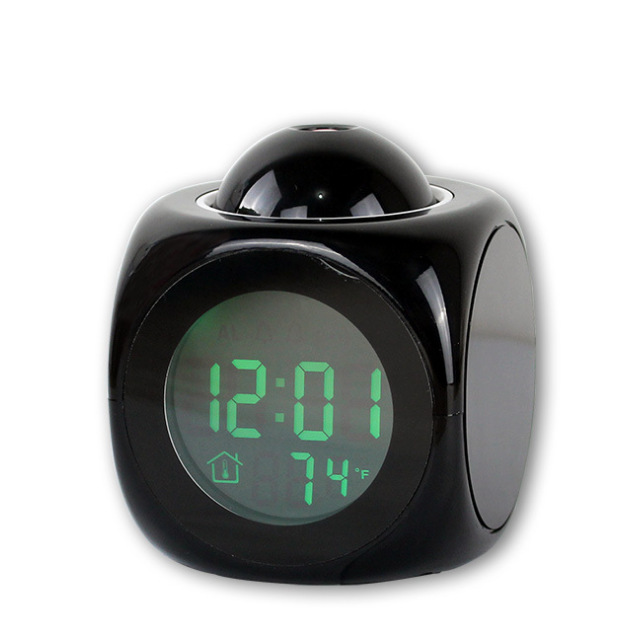 English Speaking Projection Alarm Clock with Voice Clock LED Digital Projection Electronic Alarm Clock