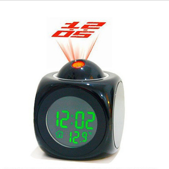English Speaking Projection Alarm Clock with Voice Clock LED Digital Projection Electronic Alarm Clock