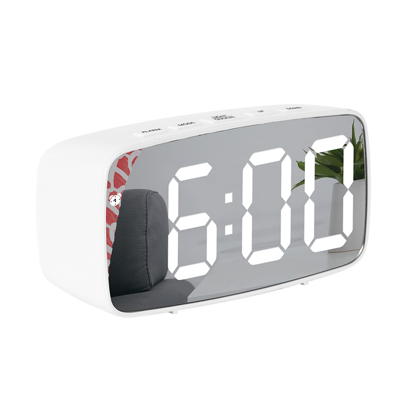 Mirror Alarm Clock Multifunctional LED Clock Makeup Mirror Alarm Clock Battery and Plug Dual-Use Alarm Clock 0711-0712