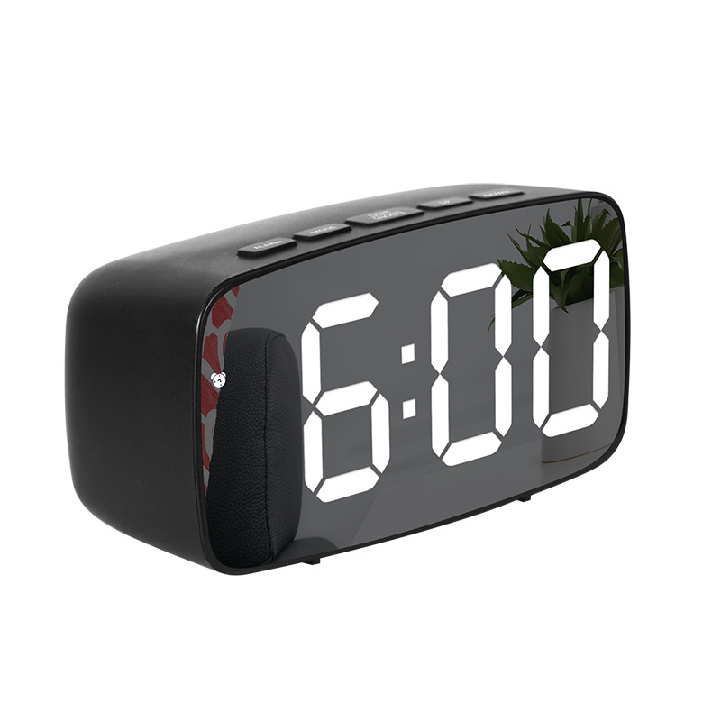 Mirror Alarm Clock Multifunctional LED Clock Makeup Mirror Alarm Clock Battery and Plug Dual-Use Alarm Clock 0711-0712