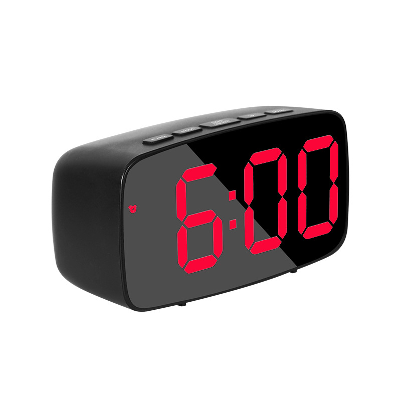 Mirror Alarm Clock Multifunctional LED Clock Makeup Mirror Alarm Clock Battery and Plug Dual-Use Alarm Clock 0711-0712