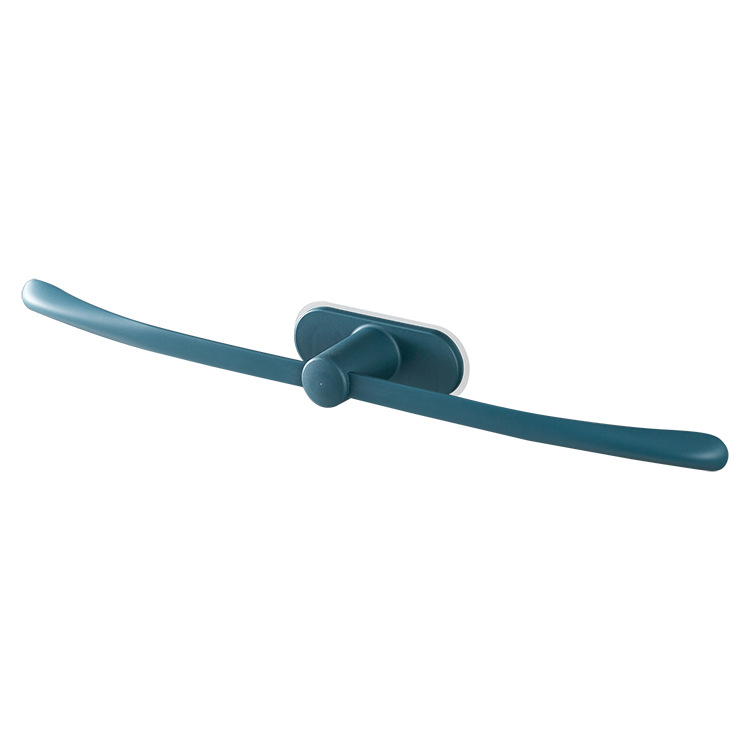 Household plain bow-shaped towel rack, no-drill wall-mounted plastic towel bar, bathroom seamless storage hanger