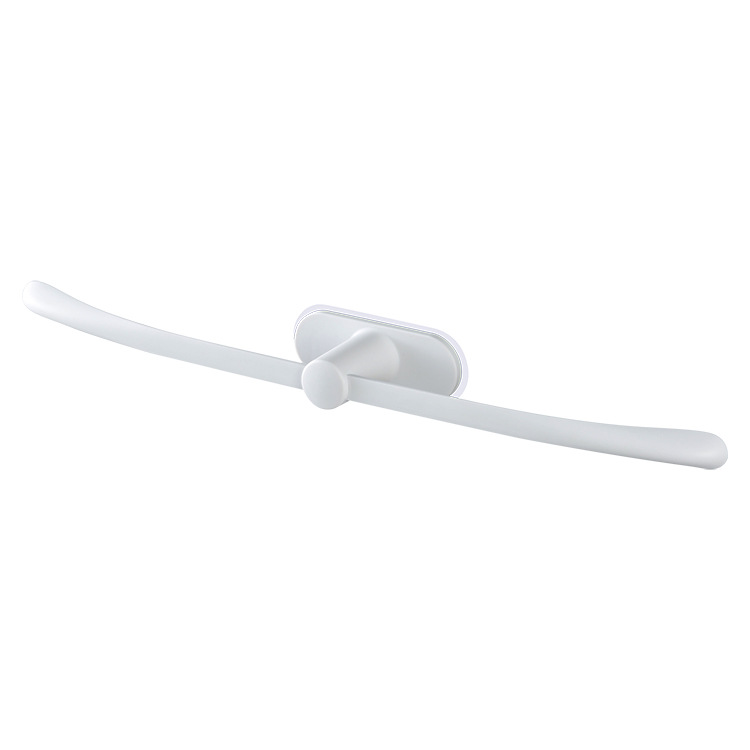 Household plain bow-shaped towel rack, no-drill wall-mounted plastic towel bar, bathroom seamless storage hanger