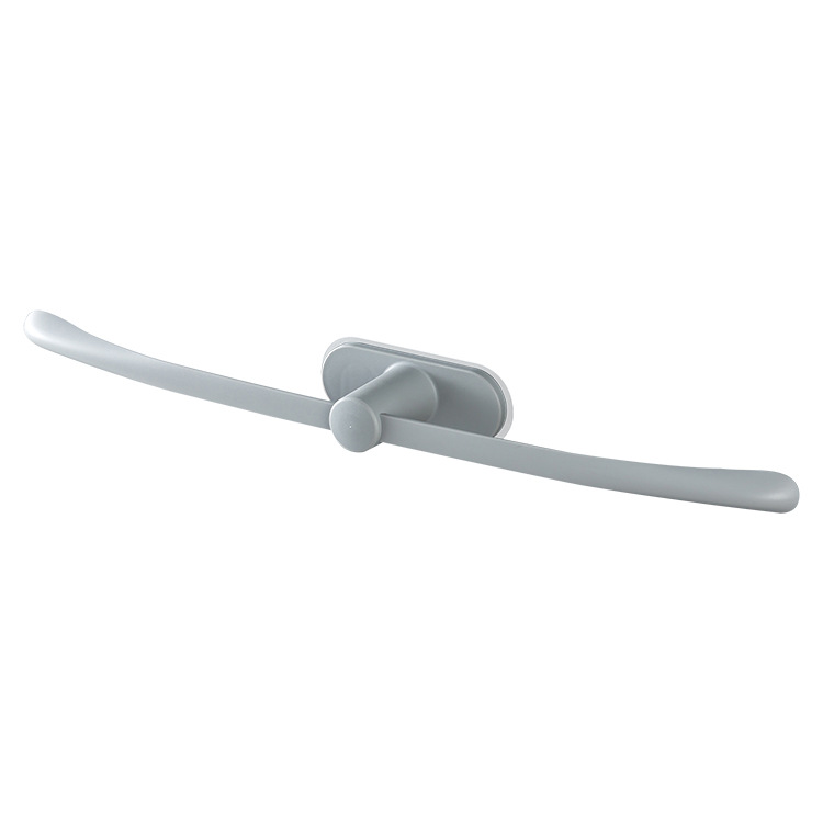 Household plain bow-shaped towel rack, no-drill wall-mounted plastic towel bar, bathroom seamless storage hanger