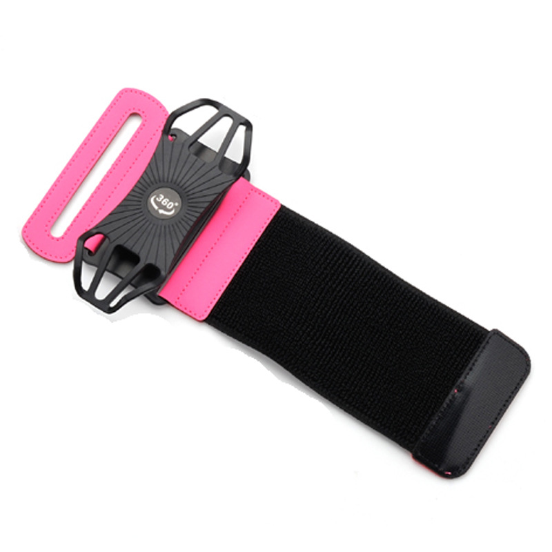 Outdoor Running Cycling Sports Wrist Bag Elastic Silicone Phone Wrist Strap 360 Degree Rotating Detachable Arm Bag