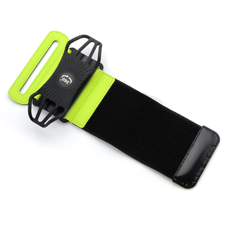 Outdoor Running Cycling Sports Wrist Bag Elastic Silicone Phone Wrist Strap 360 Degree Rotating Detachable Arm Bag