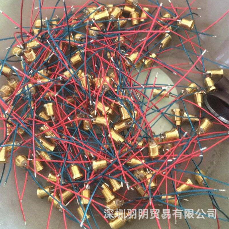 Solderable Pin Socket Female MMCX Pure Copper Gold-plated Built-in Thread Nut Headphone Accessories