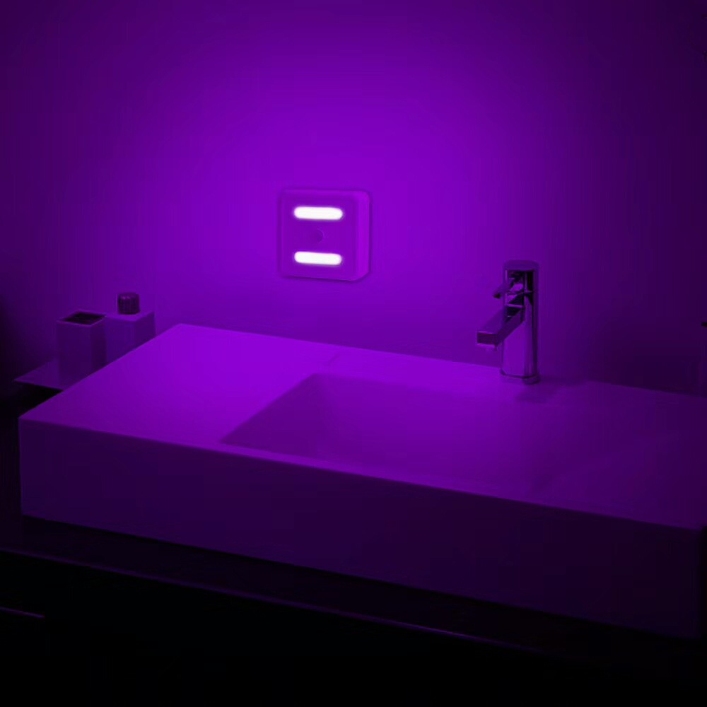 No-drill human body induction night light off when people leave battery corridor hallway light bedside smart induction light