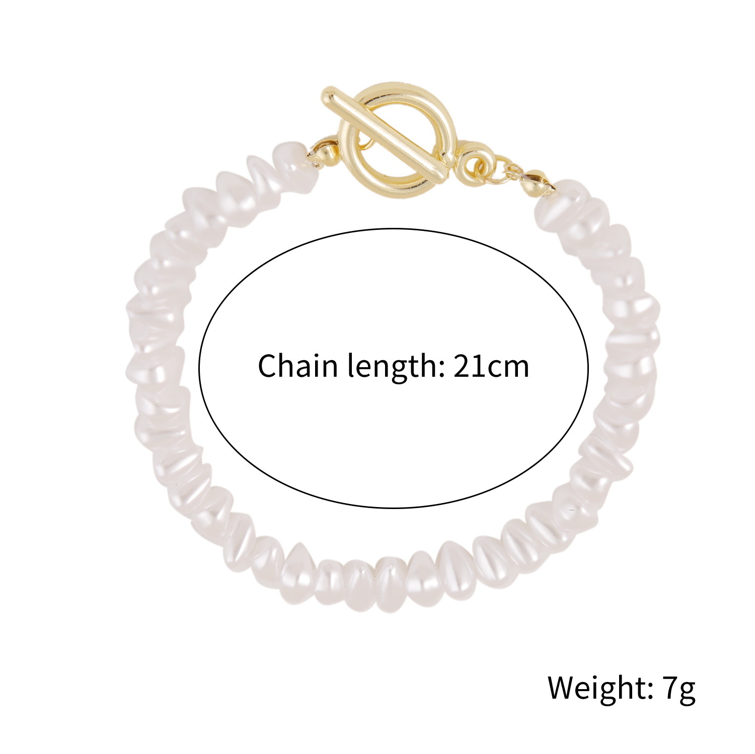 Baroque pearl irregular bracelet multi-layer irregular pearl bracelet