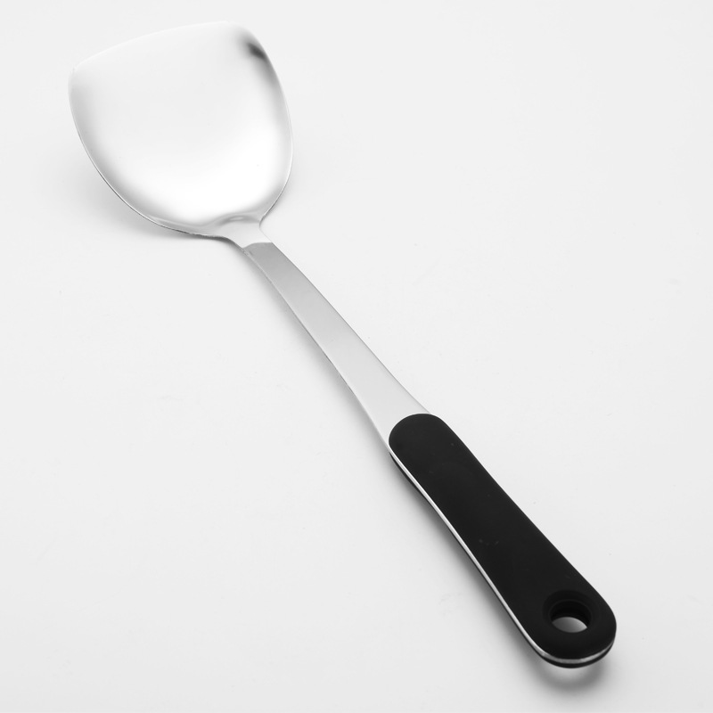 Stainless steel kitchen utensil set 4-piece soup spoon, spatula, slotted spoon, frying spatula, customizable with logo, anti-scald