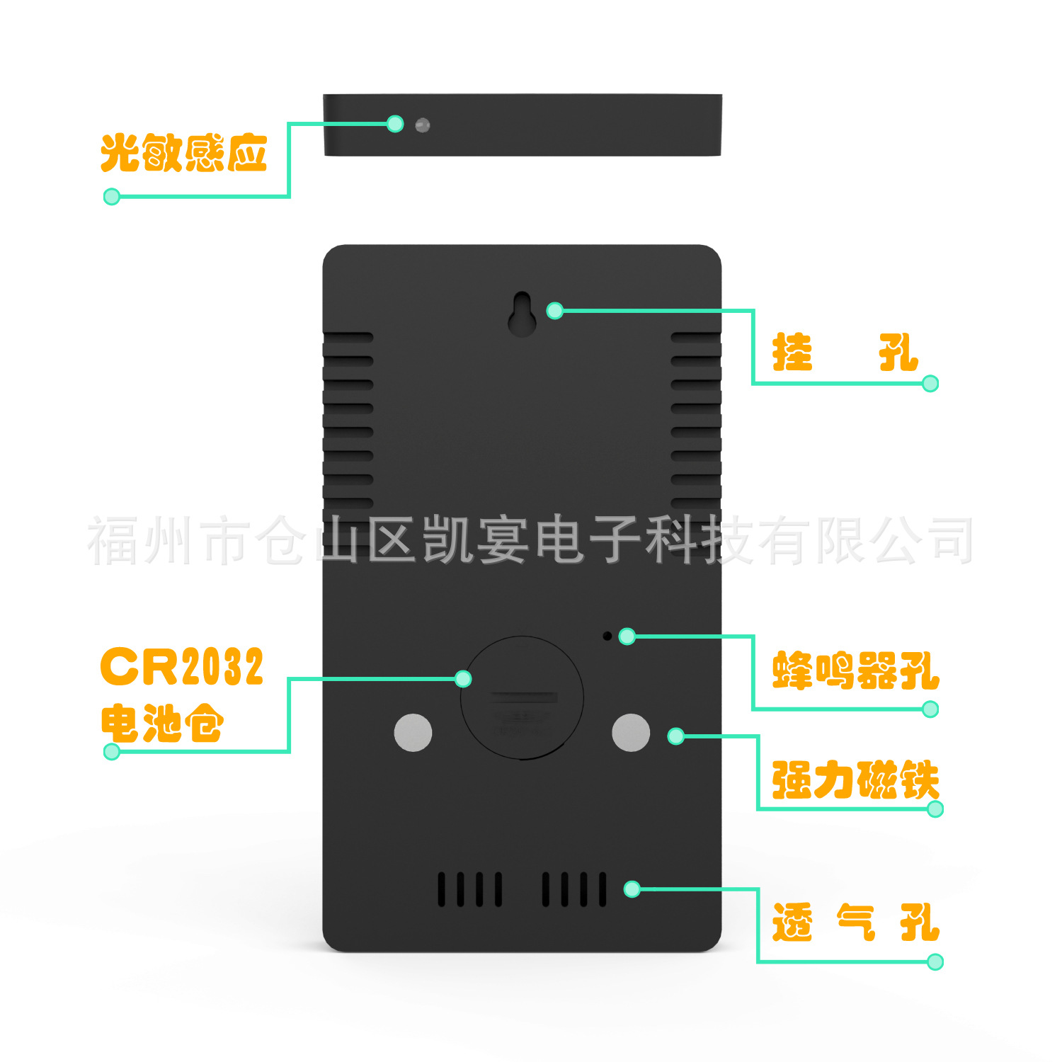 Mirror Alarm Clock Functional Temperature Humidity LED Mirror Desktop Electronic Alarm Clock