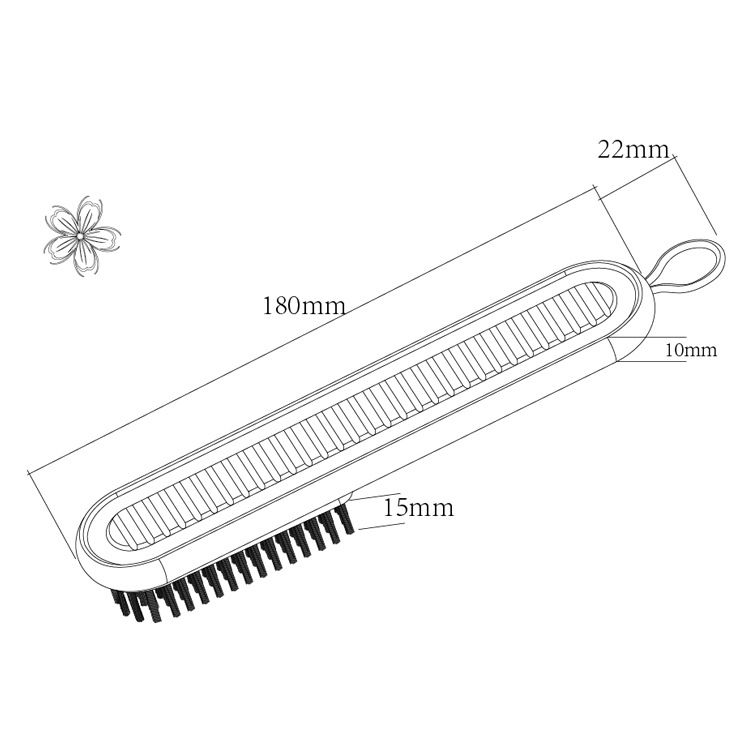 Household soft-bristle laundry brush, multi-functional plastic household cleaning brush, shoe brush, board brush, clothes brush