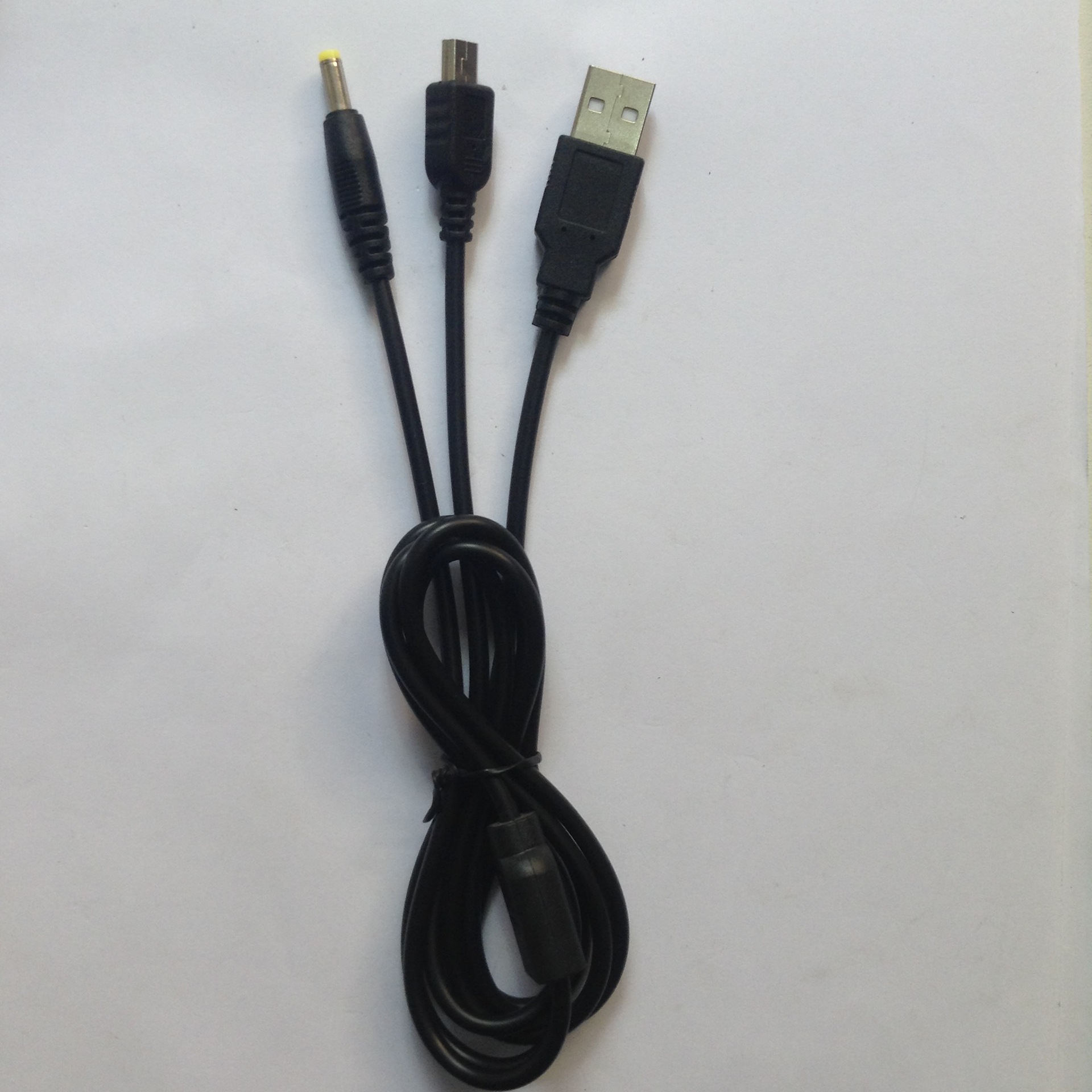 PSP charging cable 2-in-1 mini 5P data cable 1.2M black compatible fast charge handheld console