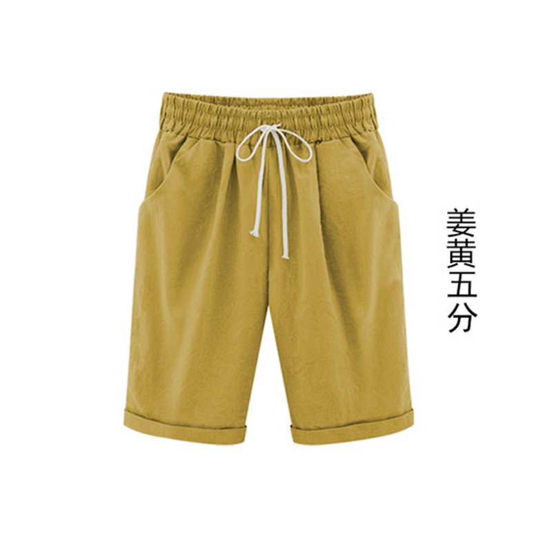 Spring and summer new cotton spandex mid-waist loose harem five-tenths pants street hip-hop elastic casual pants women pants