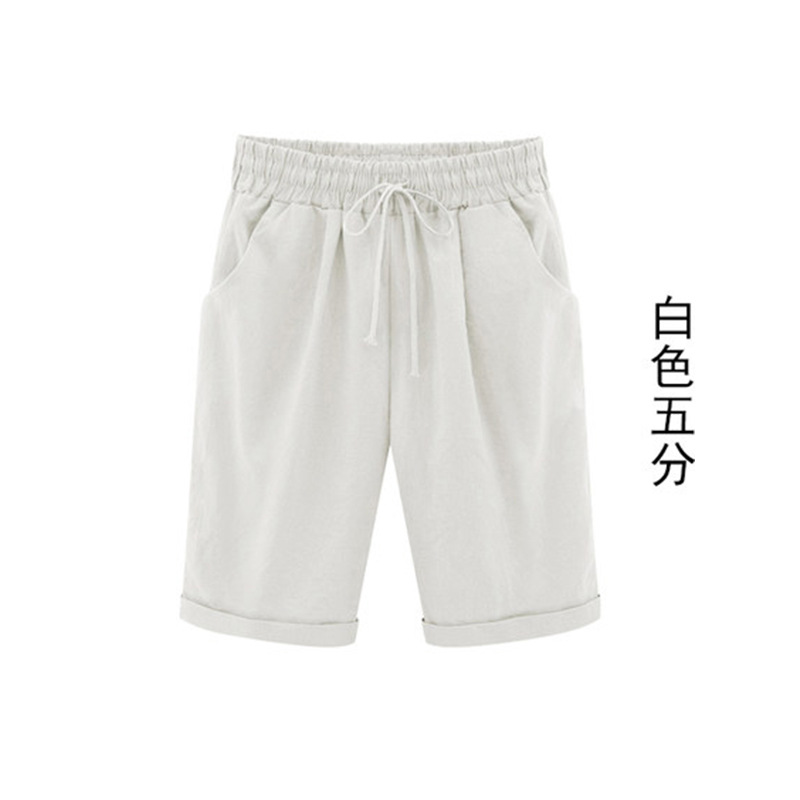 Spring and summer new cotton spandex mid-waist loose harem five-tenths pants street hip-hop elastic casual pants women pants
