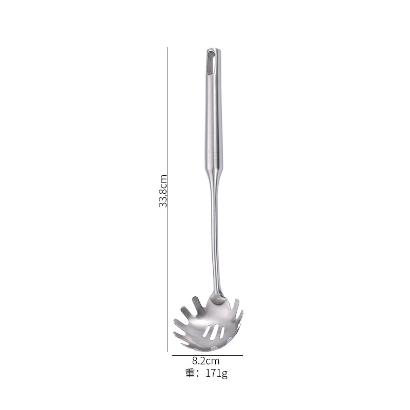 304 stainless steel kitchenware, thickened kitchen tools, household spatula, slotted spoon, soup spoon, frying spatula, noodle scoop, cooking utensils