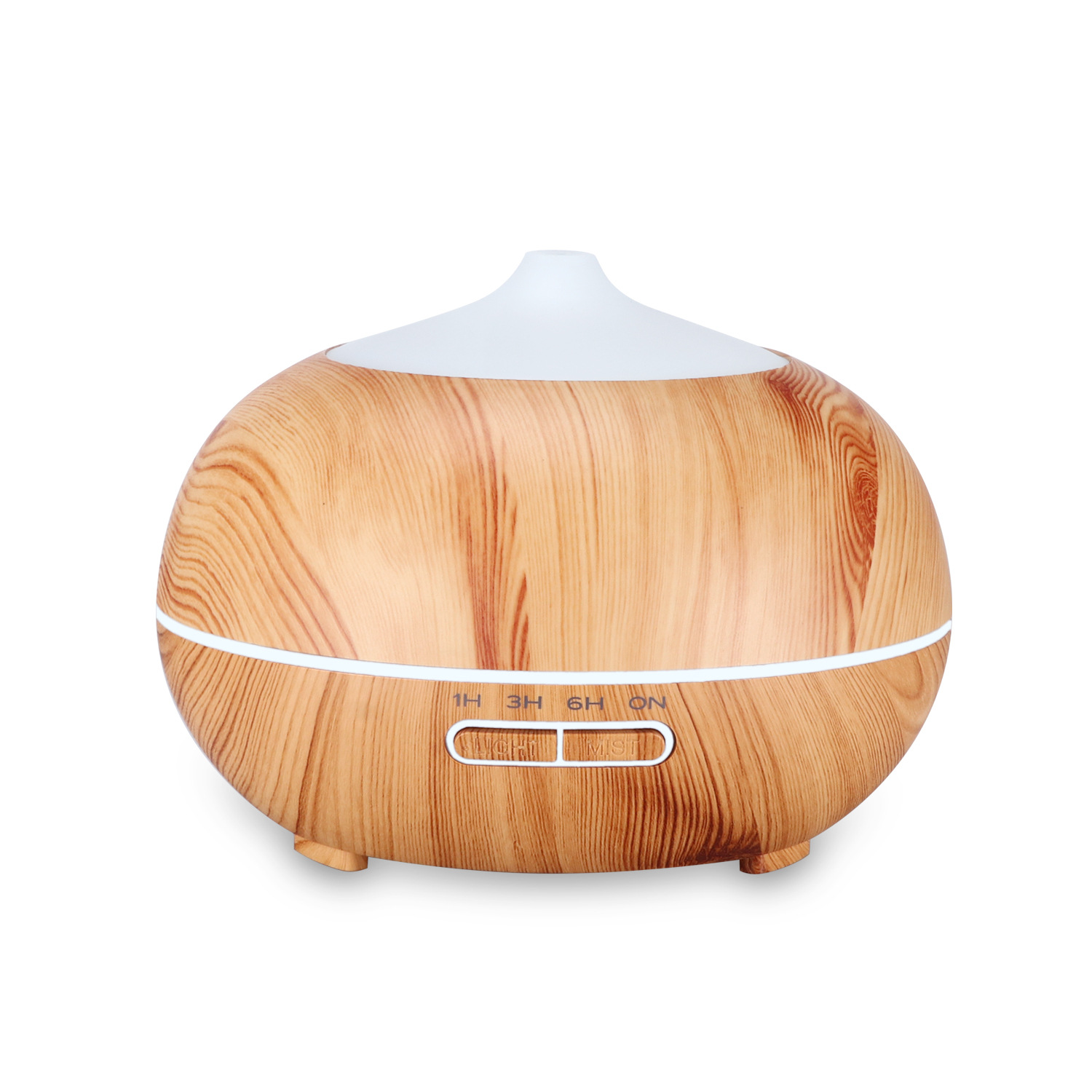 New Wood Grain Aromatherapy Humidifier Home Ultrasonic Atomization Water Drop 400ml Aroma Quiet Design