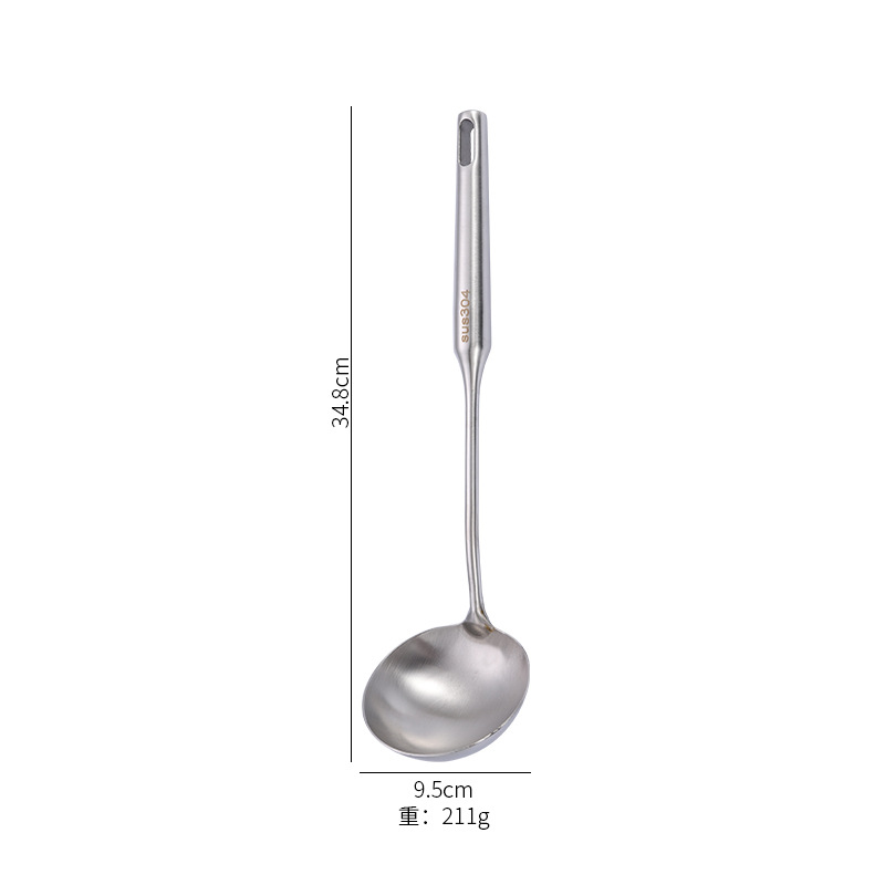 304 stainless steel kitchenware, thickened kitchen tools, household spatula, slotted spoon, soup spoon, frying spatula, noodle scoop, cooking utensils