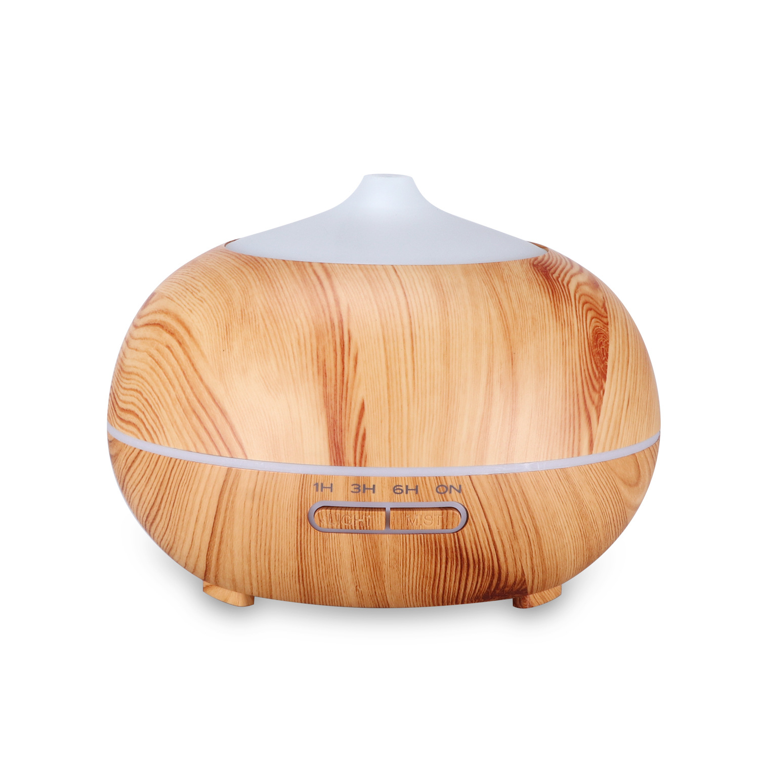 New Wood Grain Aromatherapy Humidifier Home Ultrasonic Atomization Water Drop 400ml Aroma Quiet Design