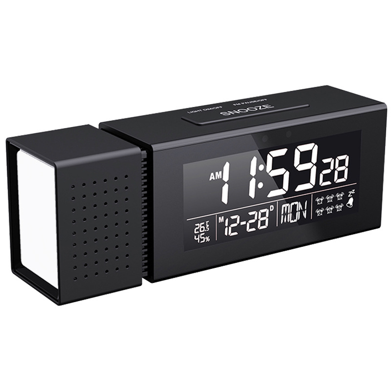 Colorful Night Light Alarm Clock Radio Clock with Color Alarm Digital Alarm Sound Light Alarm IR Human Body Induction
