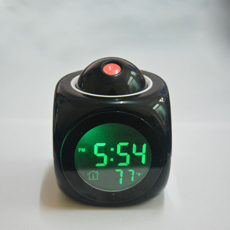 English Speaking Projection Alarm Clock with Voice Clock LED Digital Projection Electronic Alarm Clock