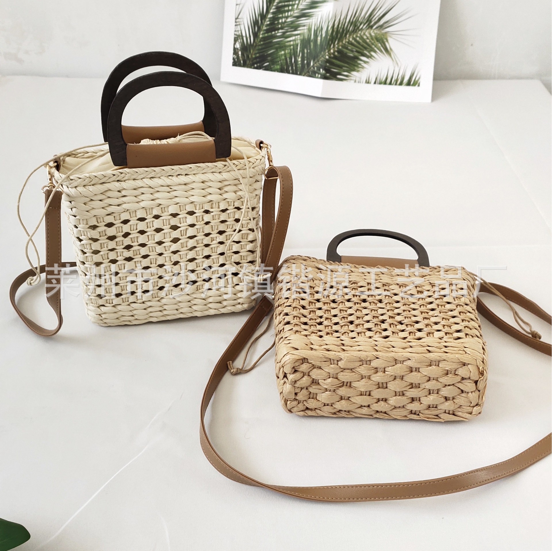 2026 bag women's shoulder bag crossbody bag handmade straw woven bag casual handbag small square bag street style