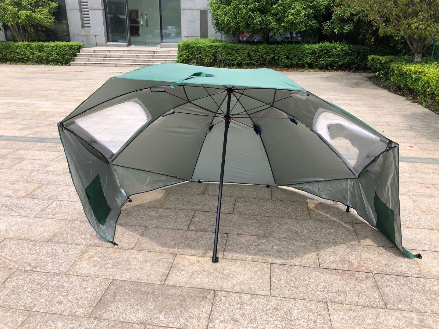 2.4m portable beach tent umbrella multifunctional canopy camping team canopy large fishing umbrella sunshade canopy