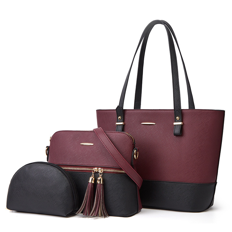 2026 new mother-child bag tote bag three-piece set shoulder crossbody handbag bag bag